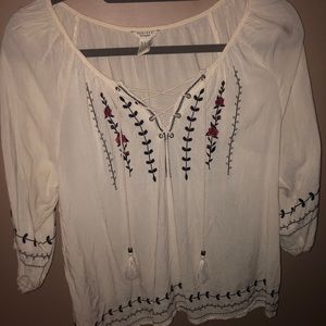 Forever 21 white boho blouse